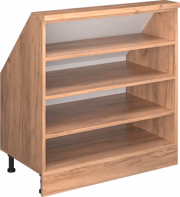 Mobile cucina sottotetto Vicco R-Line Rovere dorato 80 cm con 4 scomparti, Model 60687