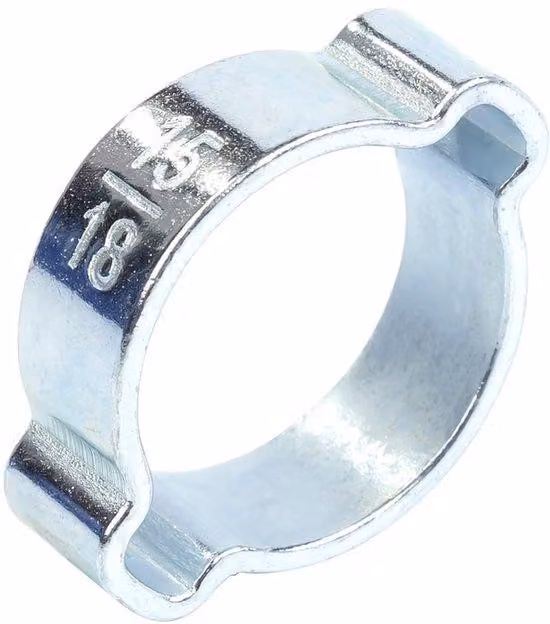 Set di fascette a anello zincate - 80 pezzi - per tubi e tubazioni - da 5 a 18 mm - acciaio