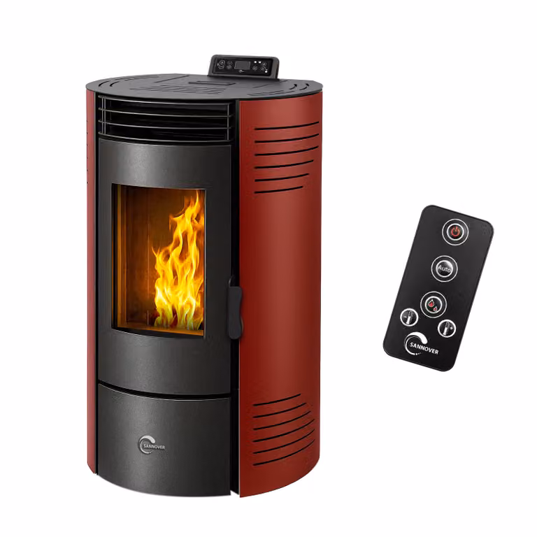 Stufa a pellet Azora 11,6 kW Bordeaux Sannover
