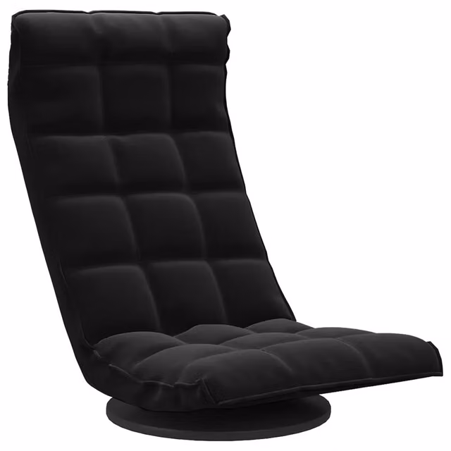 Sedia da Pavimento Girevole 360 Design In in Velluto Nero CFW8179828