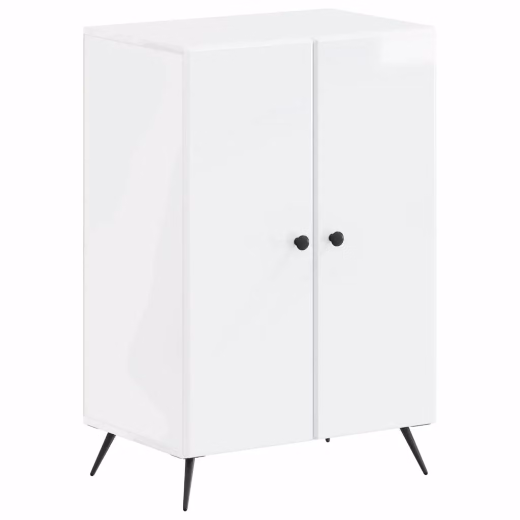 Mobile per scarpe moderno vidaXL Bianco Lucido L: 59,5 cm, P: 39,5 cm, H: 90 cm – 2