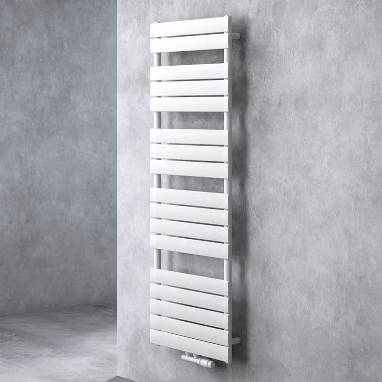 Doporro Radiatore da Bagno 160x50cm, Radiatore Piatto Termoarredo da Bagno Riscaldamento da Acqua Calda Portasciugamani in Acciaio