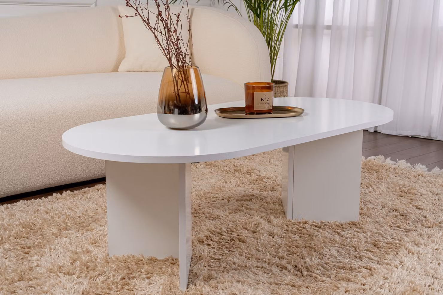 Skye Decor, Sable - White, tavolini, bianco, 119 x 40 x 60 cm
