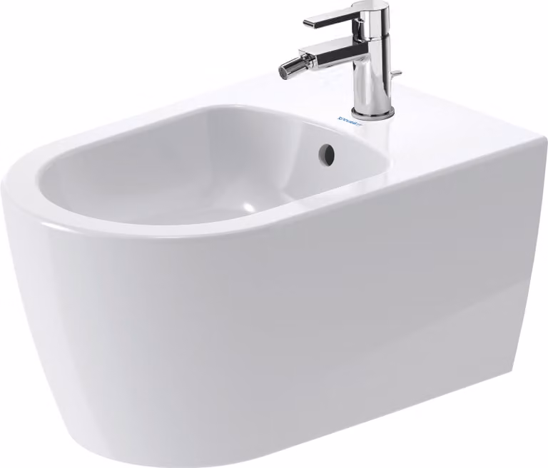Duravit ME by Starck Bidet suspendu, avec trop-plein, 1 trou pour robinet, portée 570mm, 228815AC00, 228815AC00
