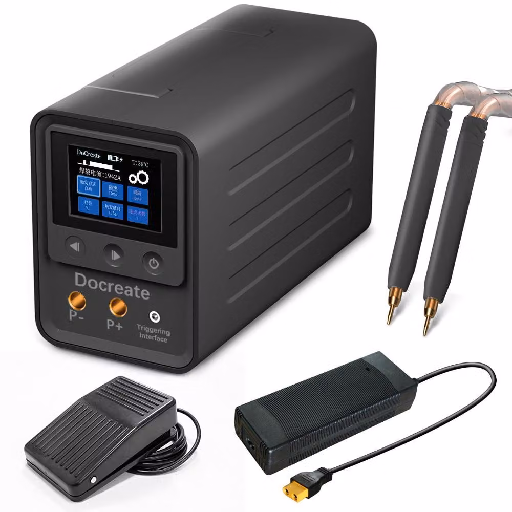 Apparecchio di saldatura a punti ad alta potenza - 10 kW, 1800 A - Striscia di nichel da 0,3 mm - Display digitale a colori
