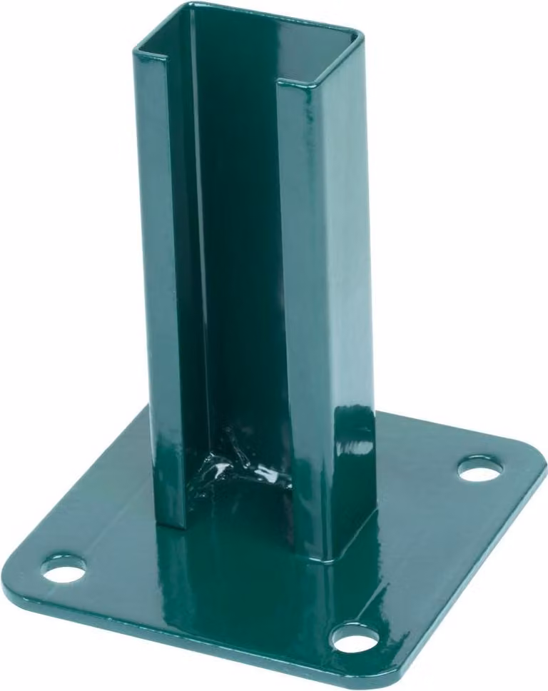 Piastra di base Strend Pro EUROSTANDARD, 60x40 mm, verde, RAL6005, per ancoraggio, per palo