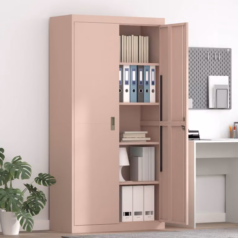 vidaXL Armadio Rosa 90 x 40 x 180 cm Acciaio