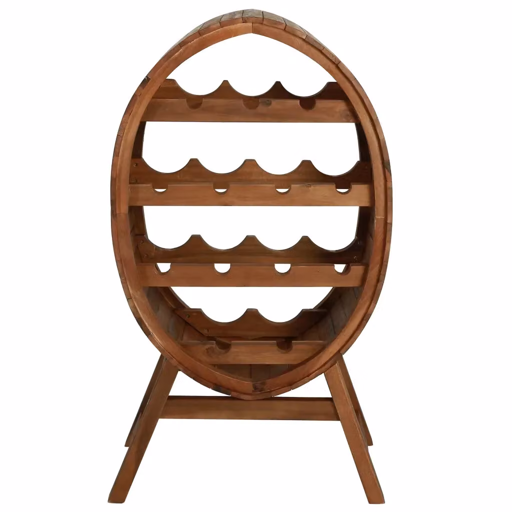 Portavini in legno massello d'acacia marrone per 13 bottiglie CFW8875706 – 2