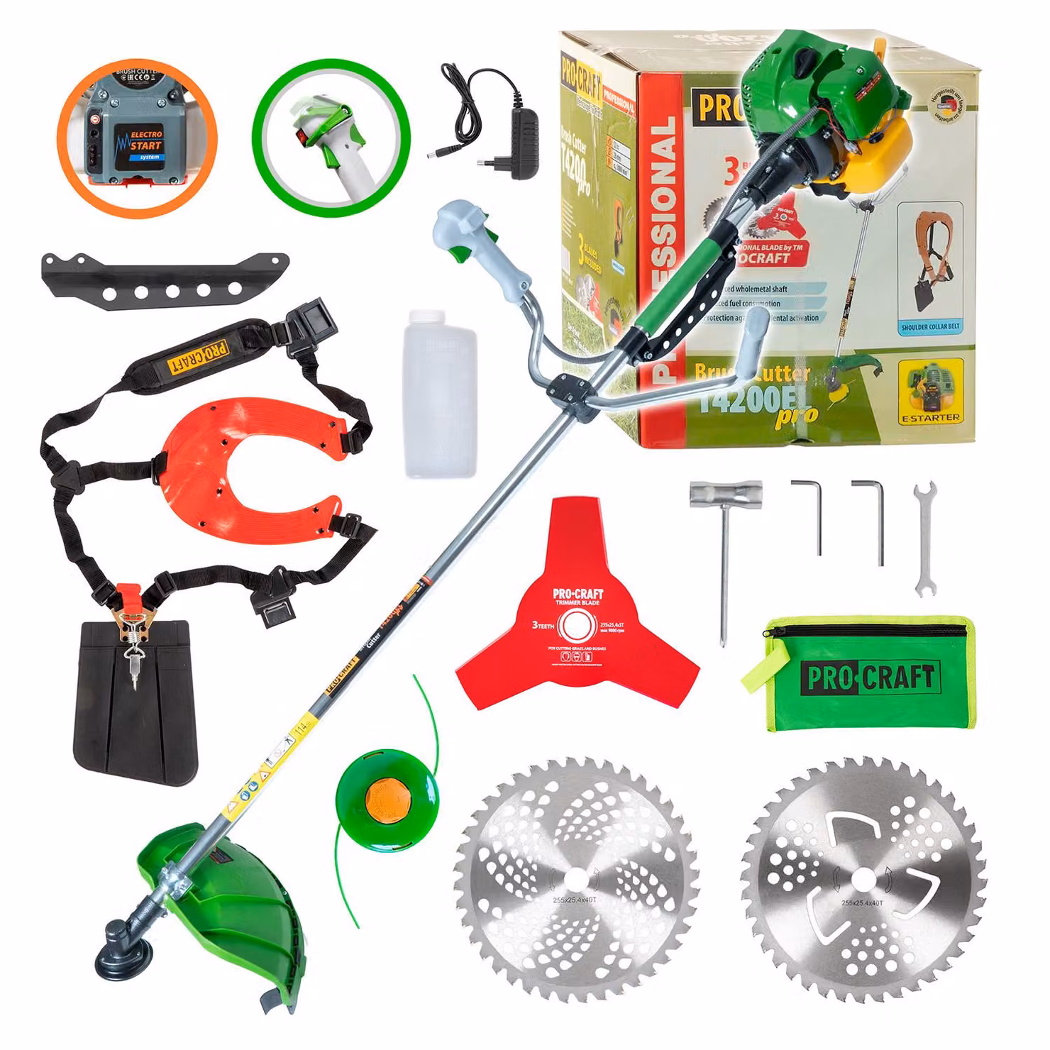 Decespugliatore a scoppio Procraft T4200EL Pro con avviamento elettrico