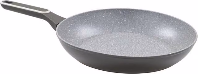 Set di 6 padelle Casa Collection in alluminio forgiato con rivestimento non-stick Grit Stone e manico soft touch, colore grigio, diametro 28 cm, compatibili con induzione