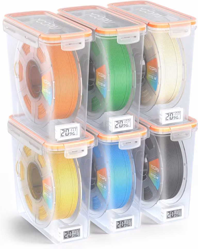 Contenitore ermetico per la conservazione del filamento, con monitor di temperatura e umidità, capacità 1 kg, diametro 1,75 mm, ideale per la stampa 3D