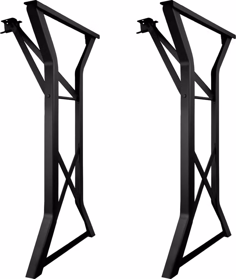Natural Goods Berlin, set per tenda da birra fai da te, telaio per tavolo pieghevole, telaio per panca, set per tendone, inossidabile, 2 pezzi, H70 x L42cm - tavolo, nero