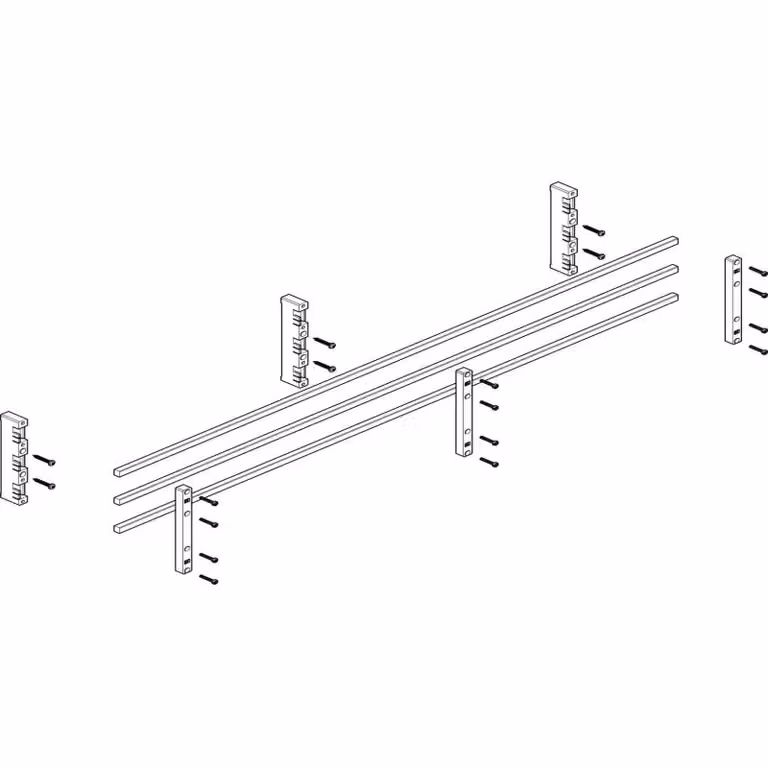 Modulo barra collettrice ABN piatto 4FB/2RE 60 mm con CU 12x10 mm, a 3 poli, EBM 32 mm MFSC42633