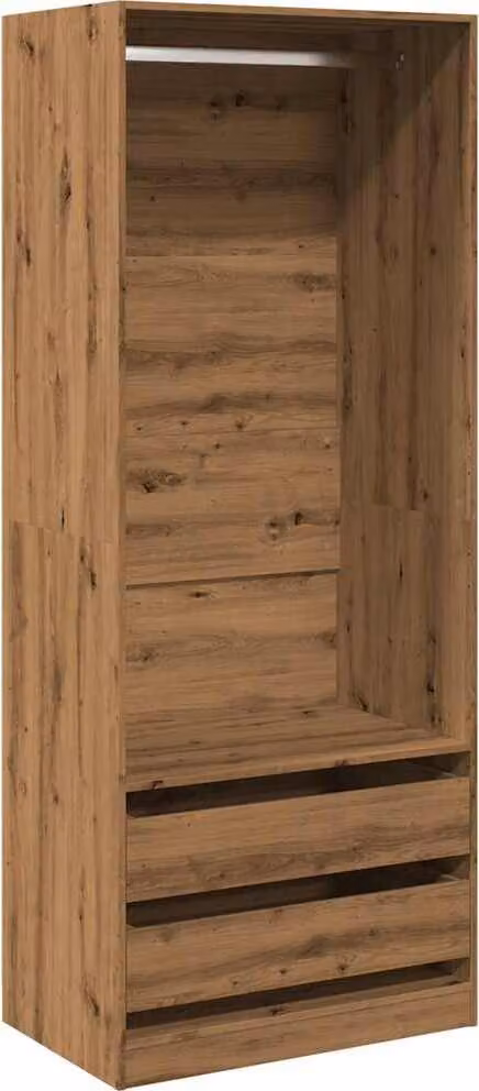 Armadio Rovere Artigianale 80x50x200 cm in Legno Multistrato