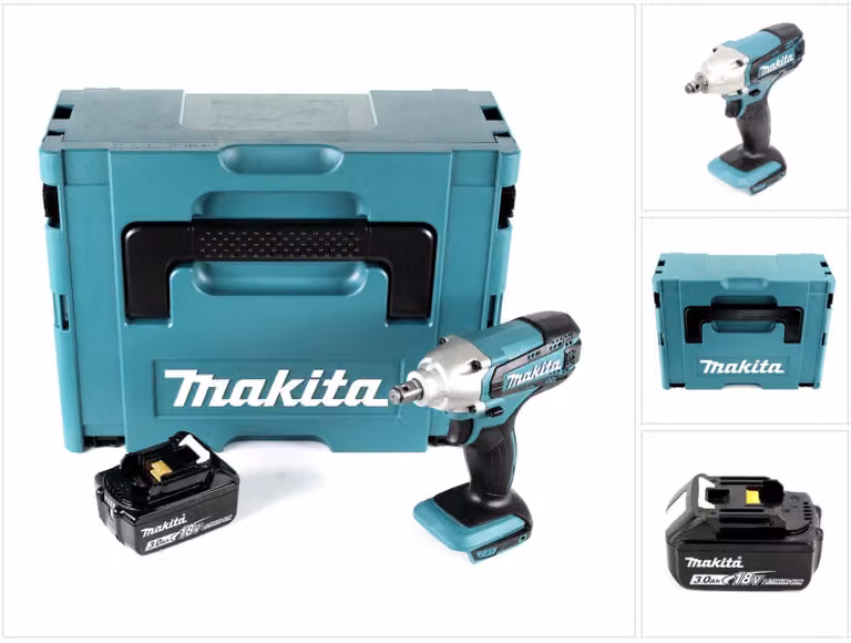 Makita DTW 190 F1J 18V Avvitatore ad impulsi a batteria in valigetta Makpac + 1x Batteria BL 1830 3,0 Ah - senza caricatore