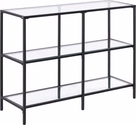 Tavolo in acciaio - Elegante - 100x30x73 cm - Nero