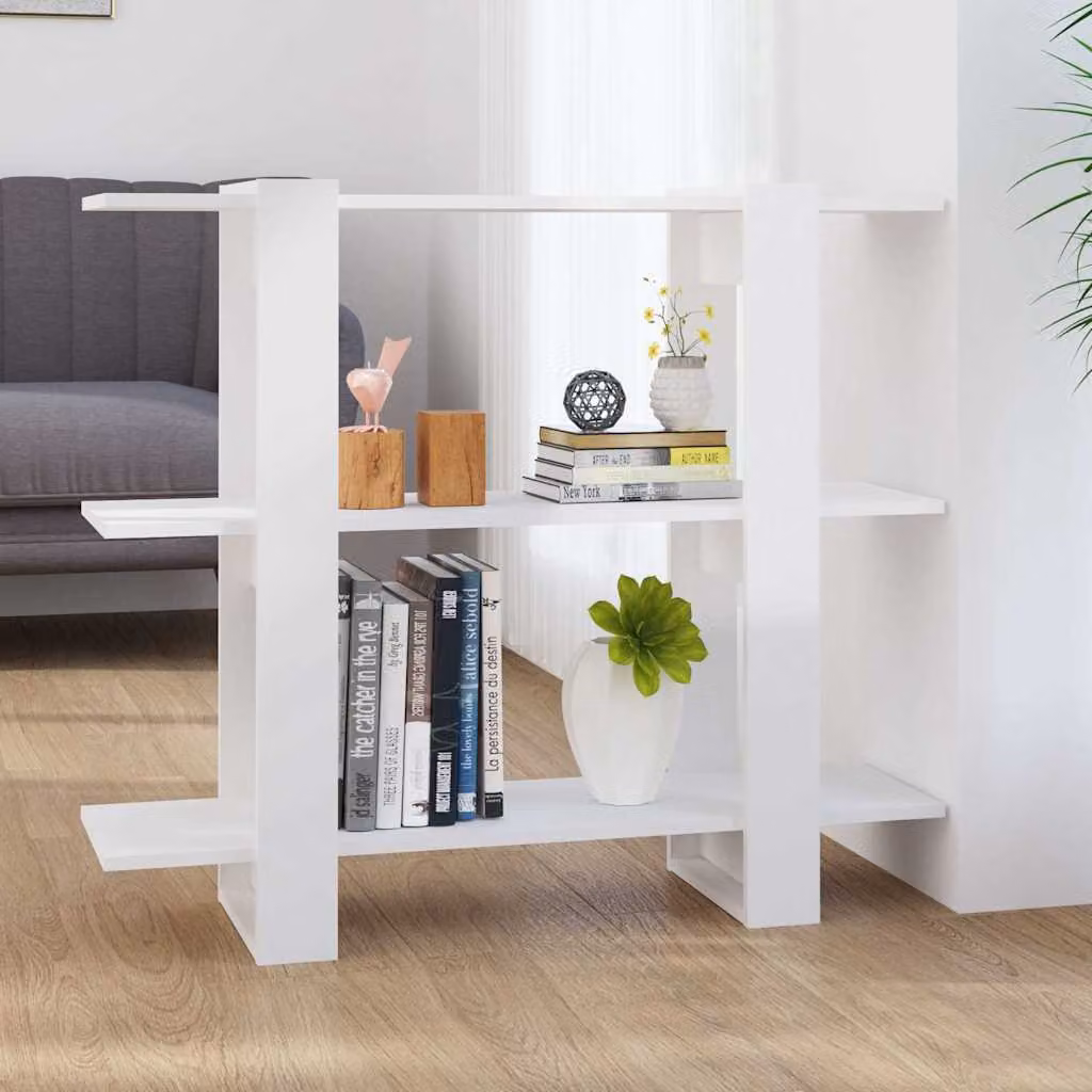 Libreria/Divisorio vidaXL Bianco Lucido L/P/H: 100 x 30 x 87 cm