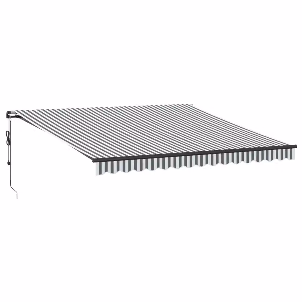 Tenda Retrattile Automatica VIDAXL con LED e Telecomando, Colore Antracite e Bianco, L: 400 cm, P: 350 cm – 2