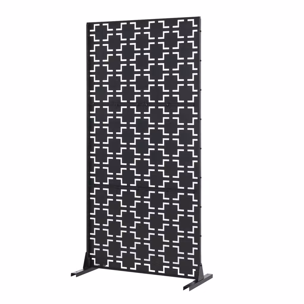 Pannello Divisorio Basciano casa.pro in Acciaio Traforato Nero L: 90 cm, H: 180 cm – 2