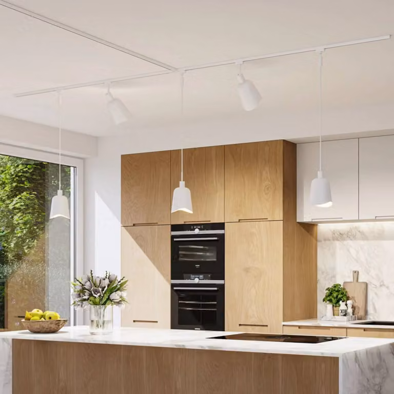 Paulmann Paralume URail Alvaro bianco/oro DecoSystems, Bianco / Opale, Soggiorno / Sala da pranzo, Metallo, Moderno