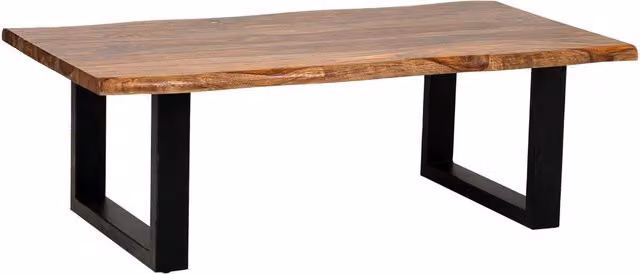 Tavolino in legno naturale Wanderlust Deco stile industrial colore marrone L: 137 cm, P: 74 cm, H: 46 cm