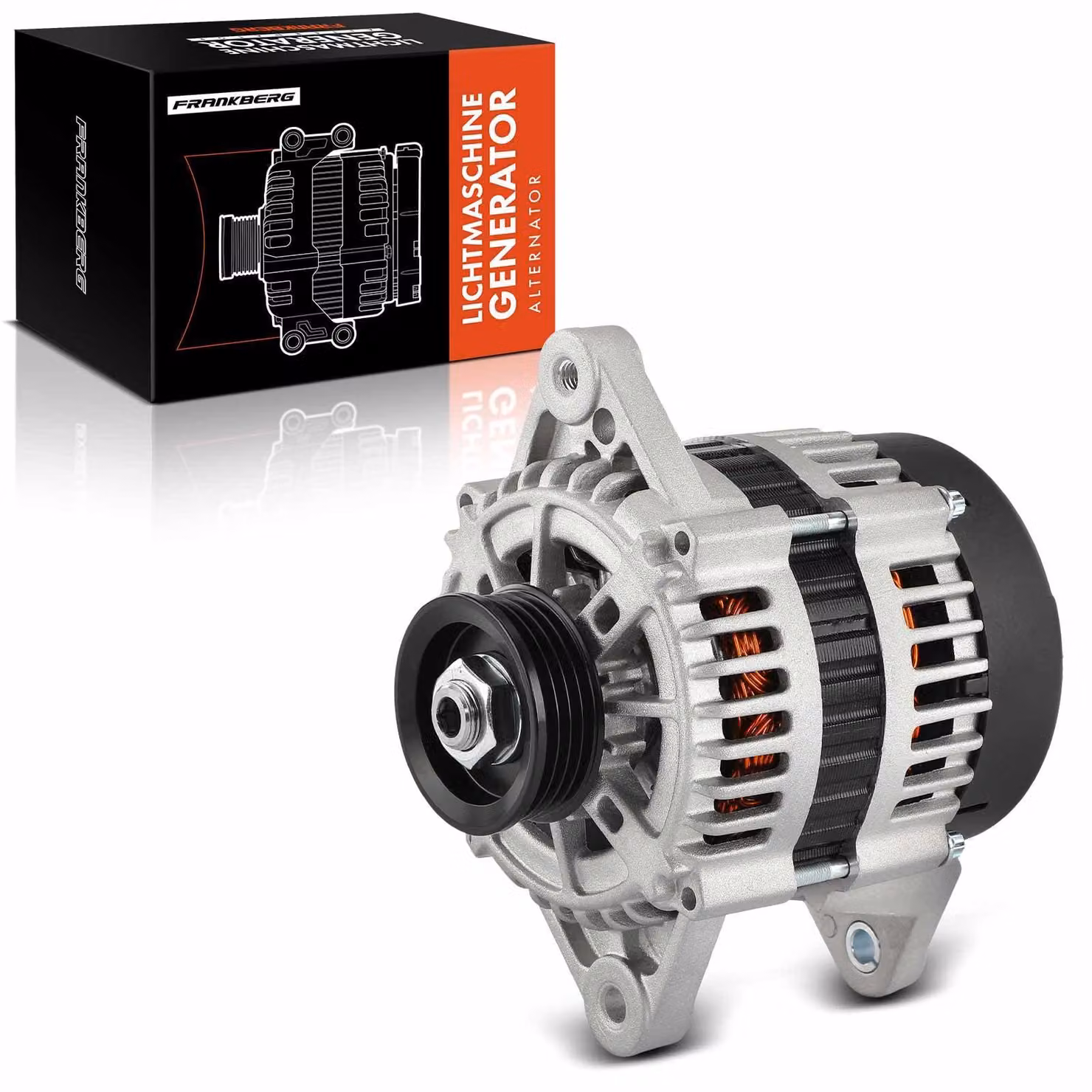 Alternatore 65A - 12 Volt - 3 fori di fissaggio - Puleggia da 54 mm - Per auto a benzina - Generatore di corrente
