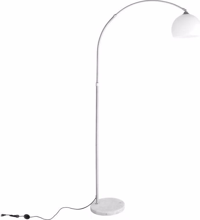 CCLIFE LED lampada ad arco lampada ad arco lampada da terra lampada da soggiorno biancoE27, Colore: Bianco. altezza regolabile 130-180cm
