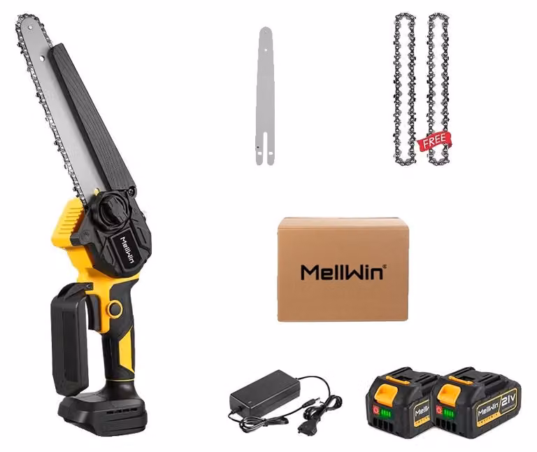 Motosega elettrica, motore brushless, display digitale, set 2 batterie A