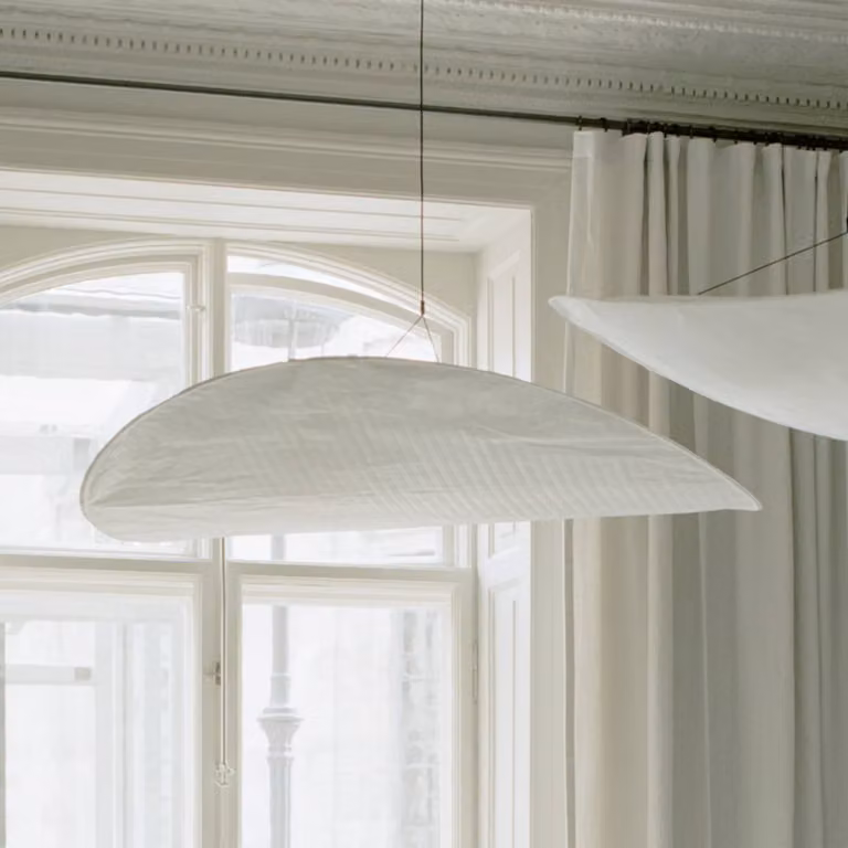New Works Lampada a sospensione Tense, dimmerabile, Bianco / Opale, Cucina, Plastica, Design, Lampada a sospensione