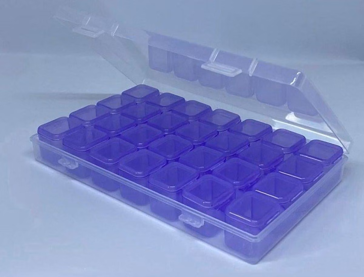 CHPN – Scatola per la conservazione dei dipinti con diamanti – Scatola per dipinti con diamanti – Scatola di conservazione con 28 vaschette – Scatola per la conservazione dei dipinti con diamanti – Contenitore di ordinazione – Scatola per hobby – Scatole