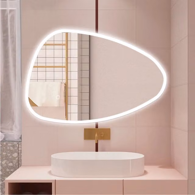 AICA Specchio da bagno 120 x 80 cm, dimmerabile, Funzione Memoria, antiappannamento, 3 colori