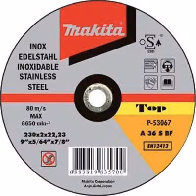 Set di 50 dischi abrasivi per taglio metallo e acciaio inox Makita, Diametro: 230 mm, Foro: 22,2 mm