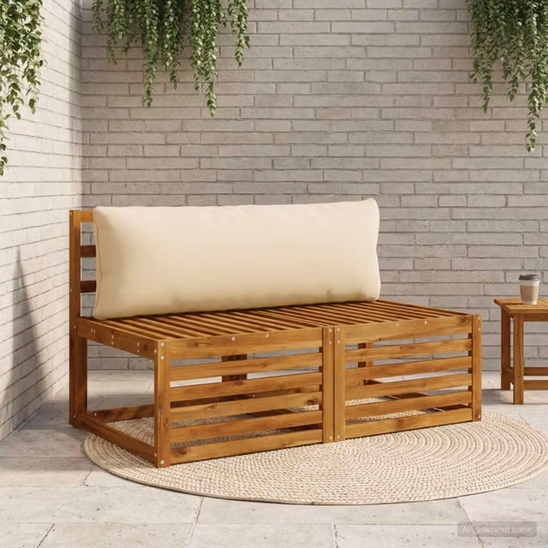 Cuscino per schiena vidaXL PUTTEN in poliestere beige con rivestimento rimovibile e lavabile in lavatrice