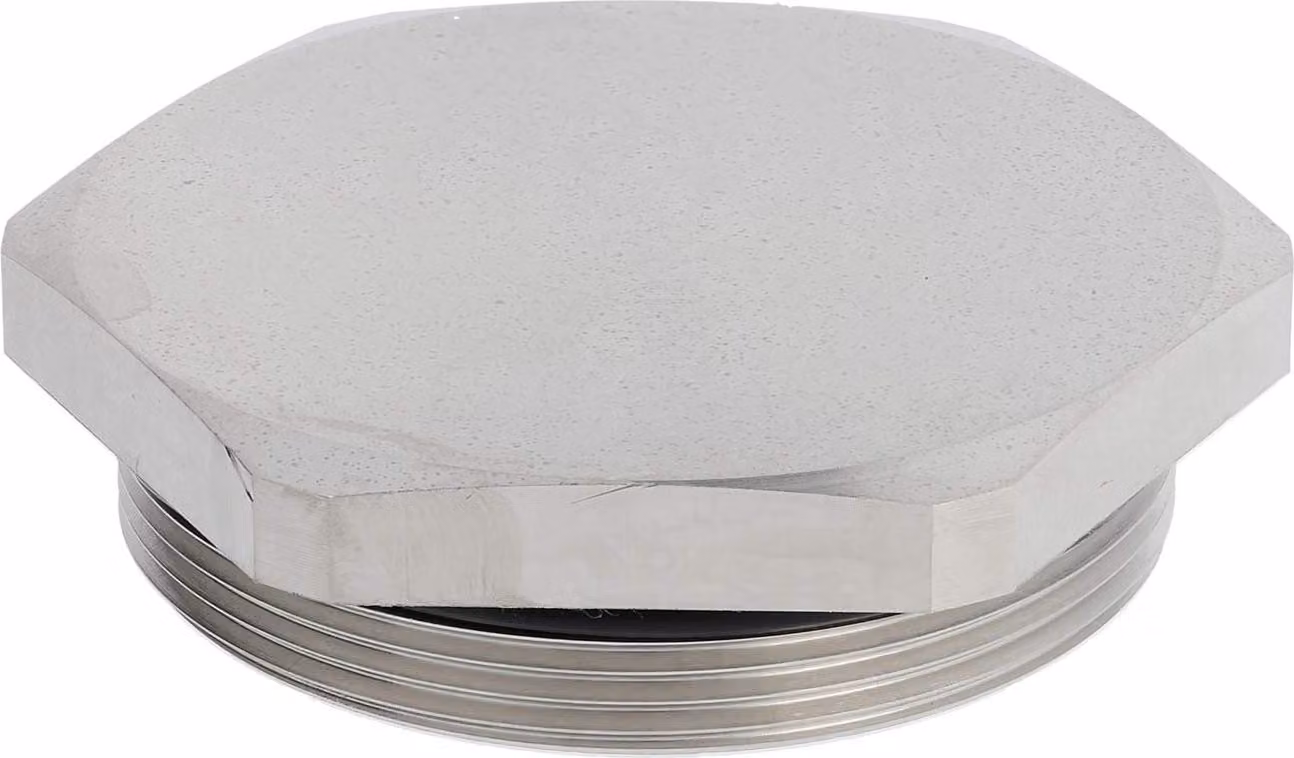 Tappo cieco WISKA M50x1,5 MBS-M50 esagonale con O-ring in ottone (CuZn) nichelato Lunghezza filettatura 9,0 mm - 1 pezzo