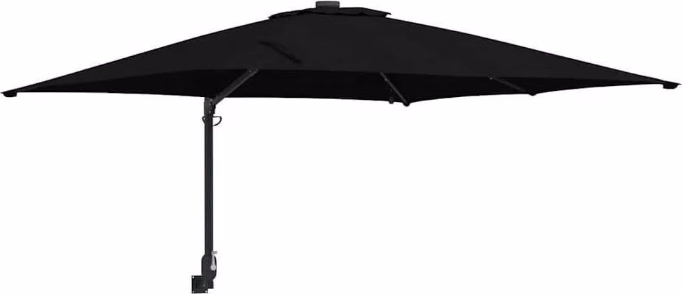 Ombrello da giardino Nero 248,5 x 247,5 x 160 cm
