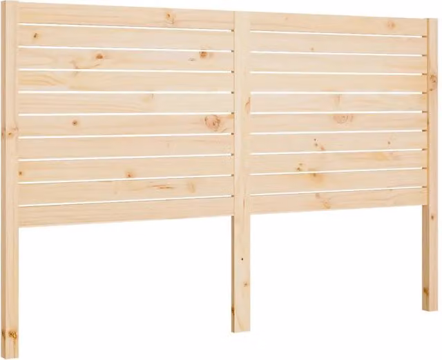 Testata per letto moderna in legno massello di pino beige, L: 186 cm, P: 4 cm, H: 100 cm