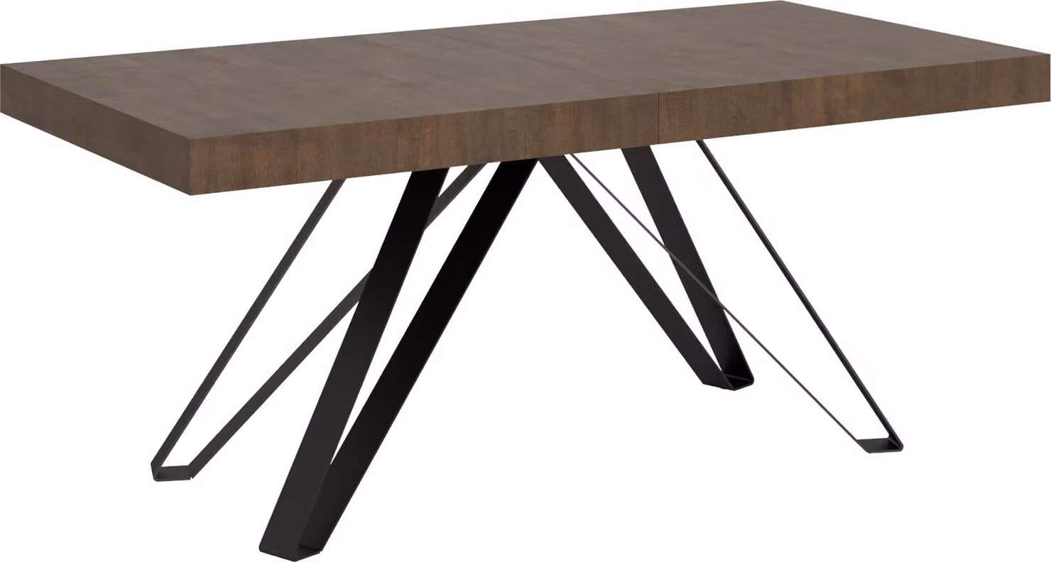 ITYHOME - Tavolo allungabile 180/284x90 cm Terium noce gambe antracite