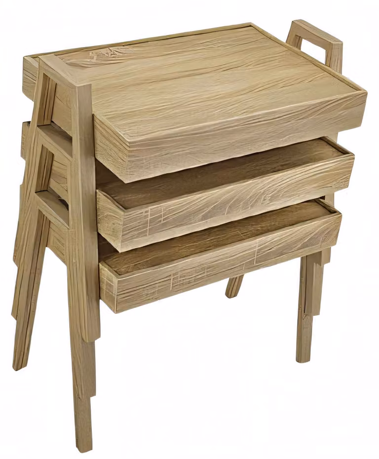 Couchtisch-Set aus Holz in Braun modern elegant