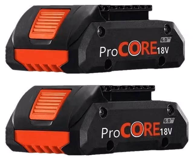 Batterie di ricambio, 18V, agli ioni di litio, capacità 6000mAh, 6.0Ah, confezione da 2