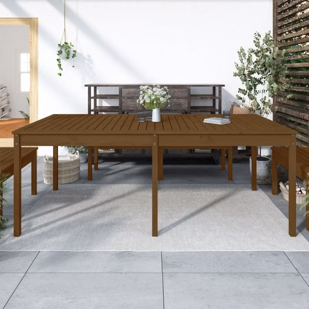 Maison Exclusive - Tavolo da giardino marrone miele 203,5x100x76 cm Legno massello di pino