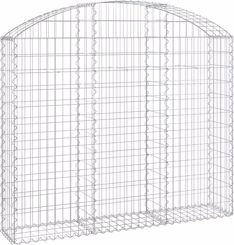 Cesto Gabbione ad Arco 150x30x120/140 cm Ferro Zincato