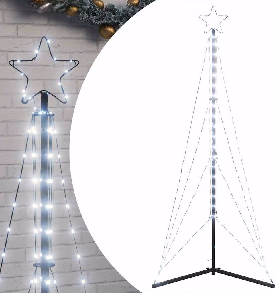 Albero di Natale a LED 363 LED Bianco Freddo 182 cm
