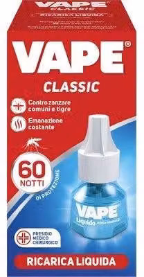 Ricarica Liquida Zanzare Vape Magic Classic Durata Notti 60 30 Pezzi