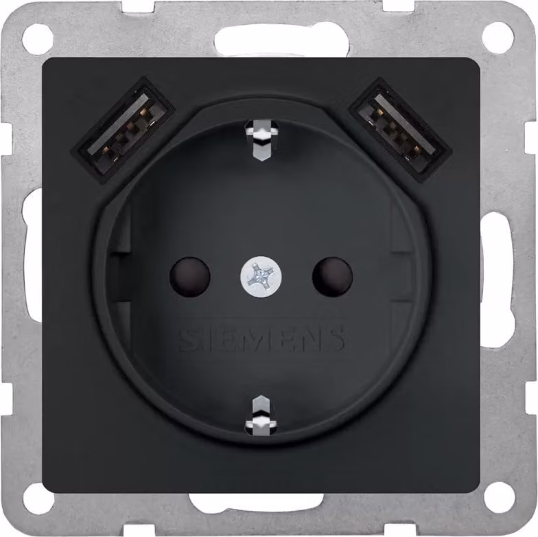 SIEMENS I-system Schuko 5UB1970-0CM01 con doppio caricatore USB