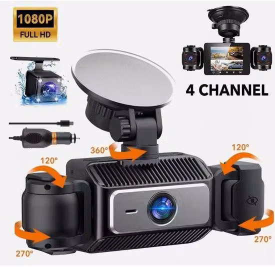 Telecamera di sorveglianza notturna per auto in miniatura, resistente all'acqua, con grandangolo da 170° e scheda SD da 64 GB