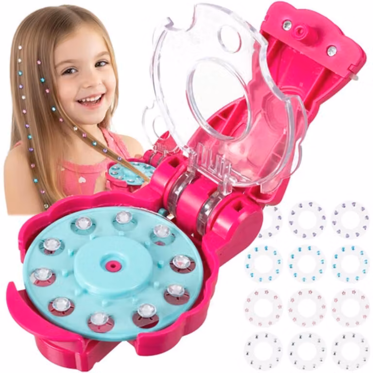 Macchina per decorare capelli e abbigliamento + 180 cristalli XXL