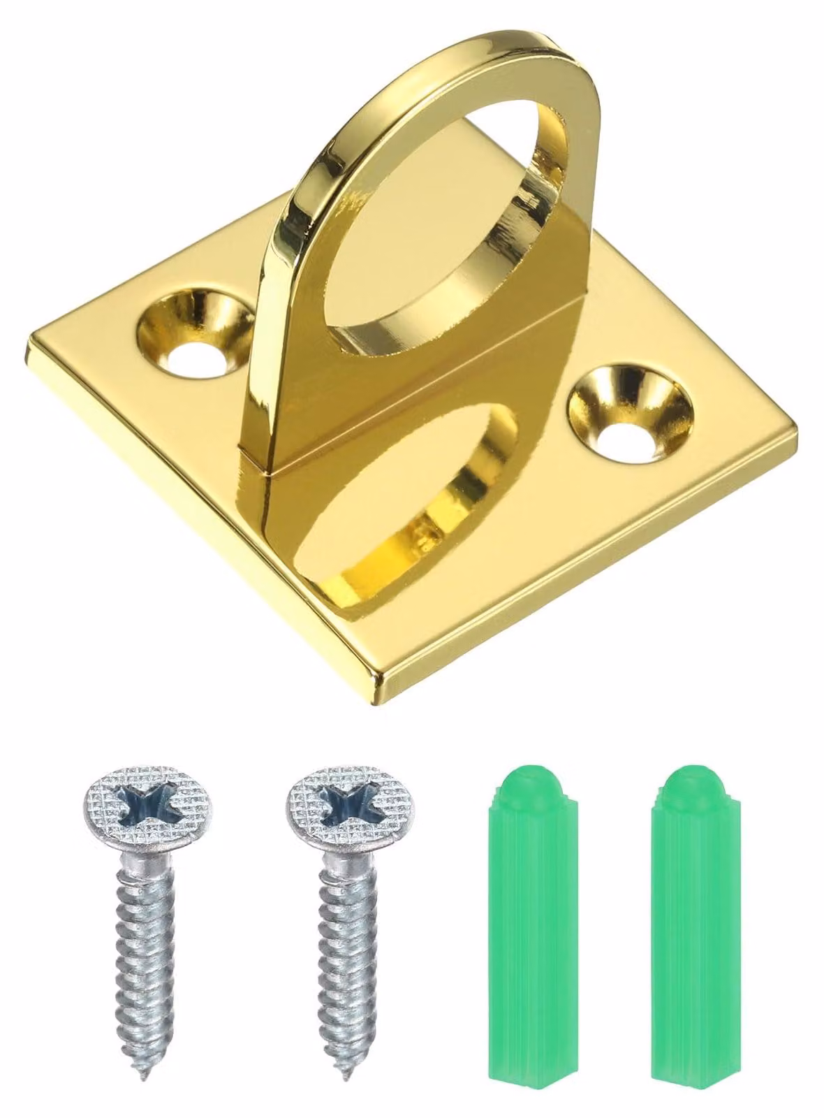 Set di ganci a "U" dorati, 1 pezzo, con viti e tubi