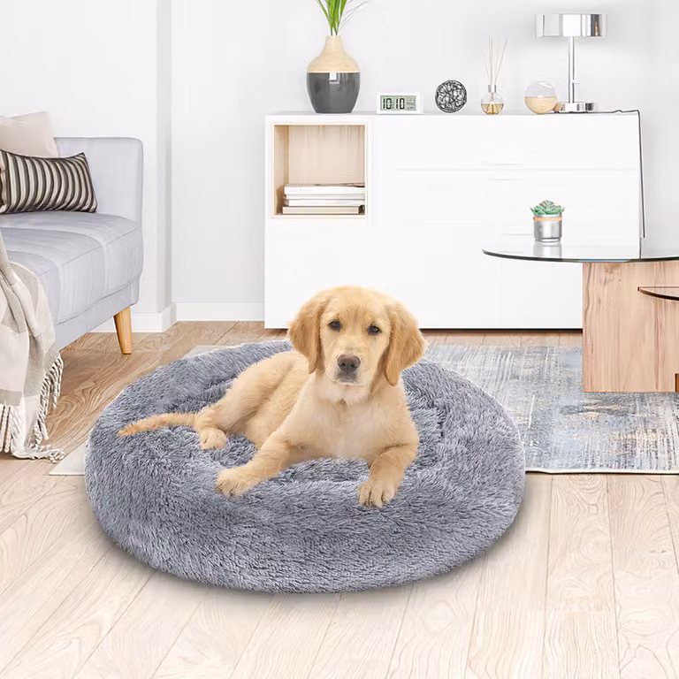 Jayseuw cane letto peluche posto letto cane cuscino gatto lavabile antiscivolo confortevole 1000cm grigio chiaro