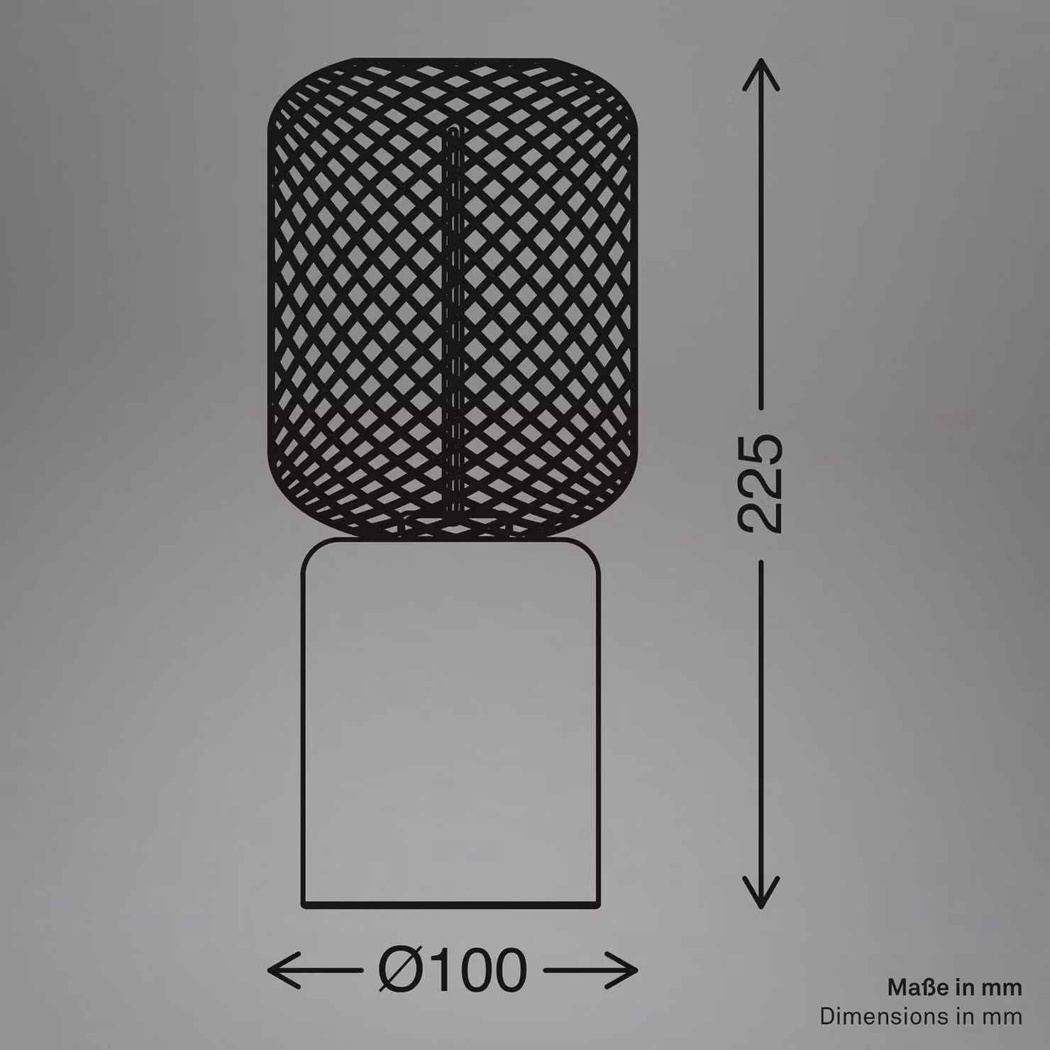 Briloner Lampada da comodino Rist, Nero, Soggiorno / Sala da pranzo, Metallo, Moderno, Lampada da tavolo