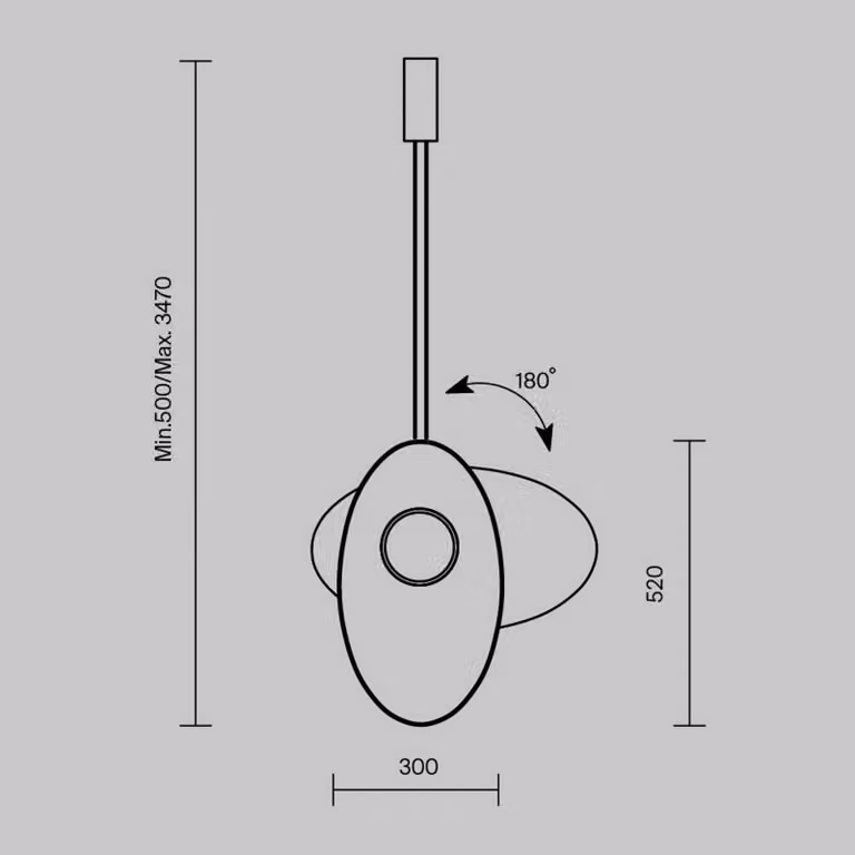 Maytoni lampada LED a sospensione Evolution, grigio/bianco, orientabile Evolution, Alluminio / Grigio / Zincato, Soggiorno / Sala da pranzo, Plastica, Design